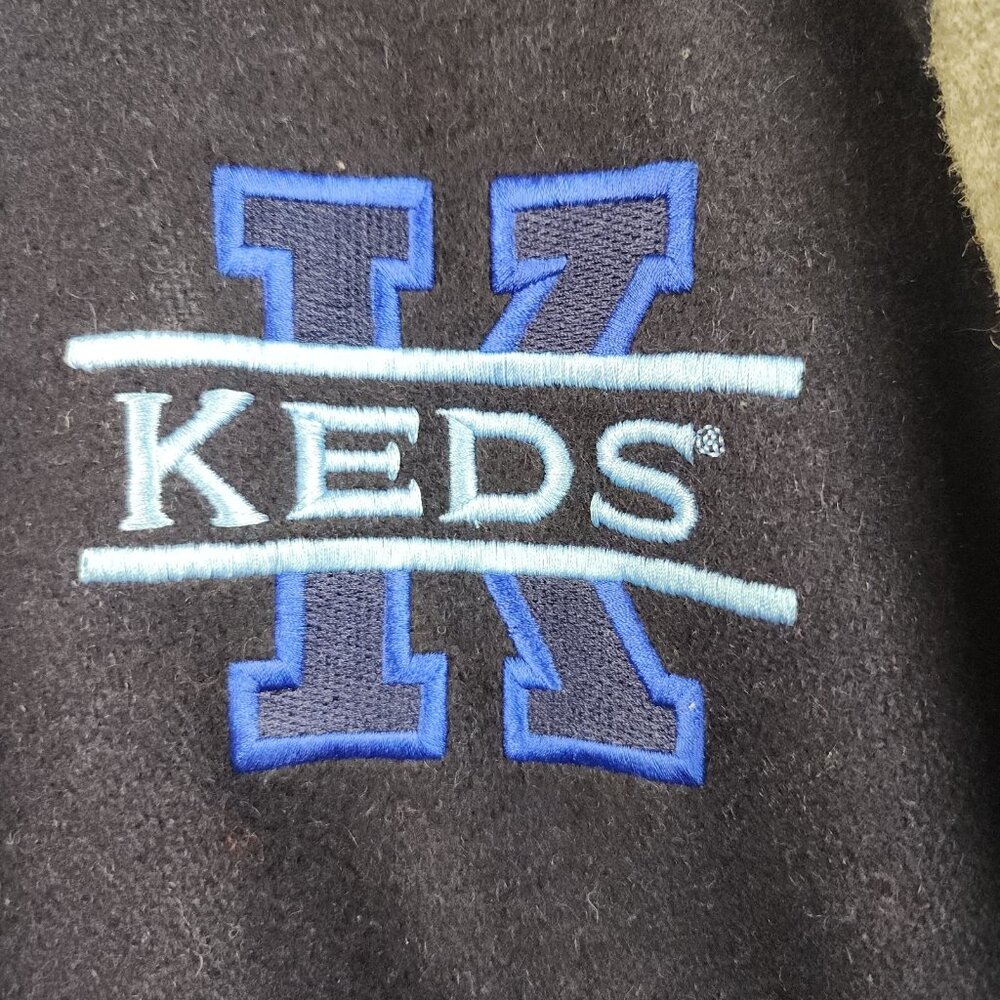 Vintage Bomber Varsity Jacket Men's Large Two Toned Wool 90's Quilted Gorpcore - Picture 11 of 14